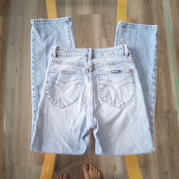 ROLLA'S Light Blue Straight Leg Jeans - Picture 5 of 6